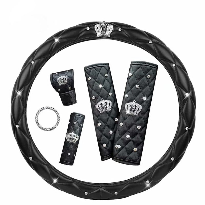 Coofig Car Steering Wheel Cover with Durable PU Leather Universal 20 inch Fit for Car Truck SUV Breathable Anti Slip Auto Steering Wheel Covers for Men and Women