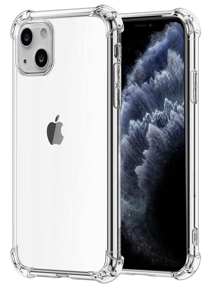 Bumper Case Compatible With iPhone 14 Case Cover Bumper Shell Soft TPU Silicone Clear Transparent Cover Shockproof - Image 1