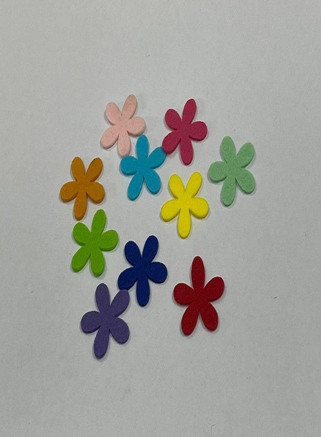 OON Felt Flowers for Decoration/Hangings/Crafts DIY Size 1 Inch Multi Color Randomly 50 Colored Pieces - Image 5