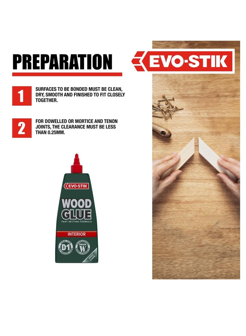 EVO-STIK Wood Glue For Indoor Applications 250ml Content - Image 4