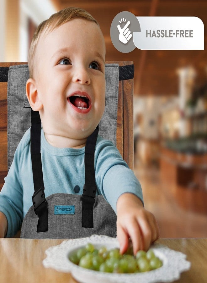Vevoza Compact Travel High Chair | Portable High Chair for Baby | Baby Travel Essential Harness Seat | Must Haves for Vacations, Restaurants, Family Visits with Babies | Portable Highchair Seat - Image 3