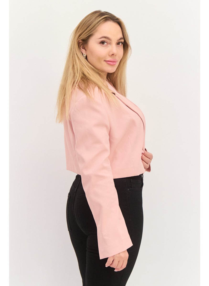 Women Regular Fit Solid Semi-Formal Blazer, Pink - pzsku/Z7EF91327DC8AA08BC02AZ/45/_/1739196842/273552a6-d764-4fd8-8789-2bd2a34e2439