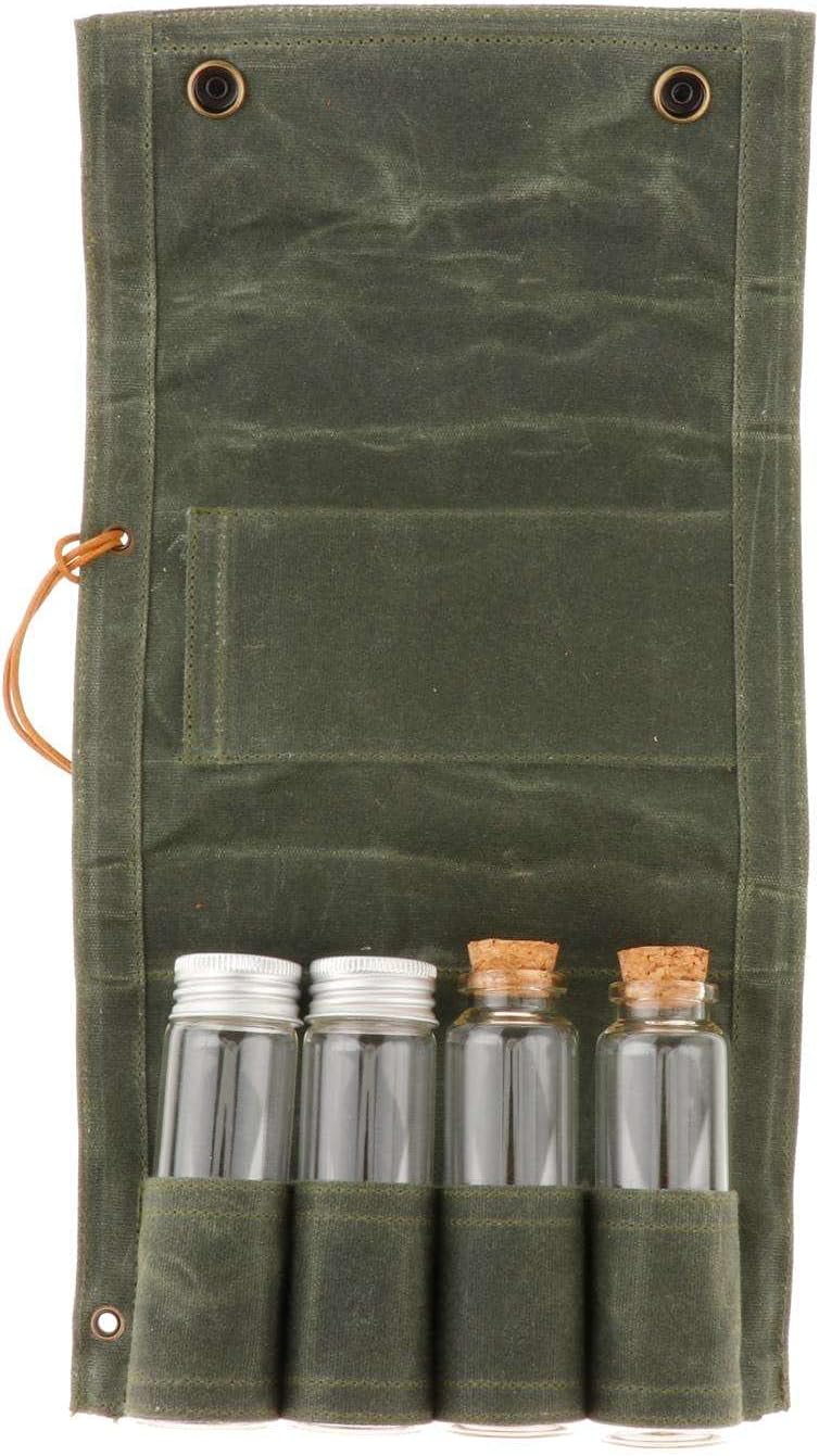 klarakoGlass Spice Jars Bottles Spice Storage Containers with Lids for Outdoor Camping BBQ Hiking Storing Spice,Herbs and Powders klarako4pcs Green - Image 2