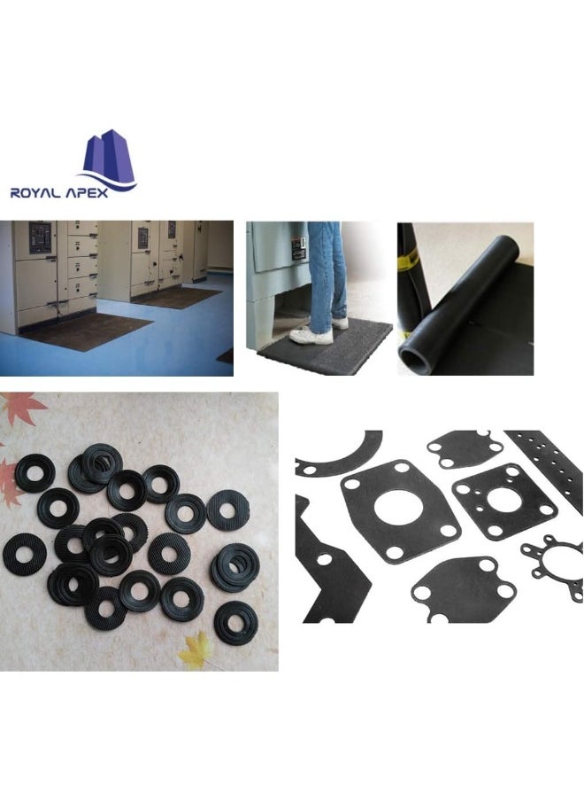 Royal Apex 1 Meter Rubber Sheet 1.2 Width All Purposes Rubber Sheet Solid Rubber Smooth Finish Perfect For Weather Stripping Gaskets Sealing And Diy Projects 4 Mm  - Image 3