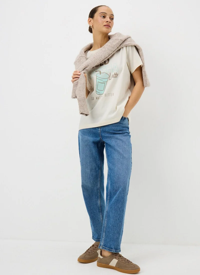 ماتلان Cream Matcha Graphic T-Shirt