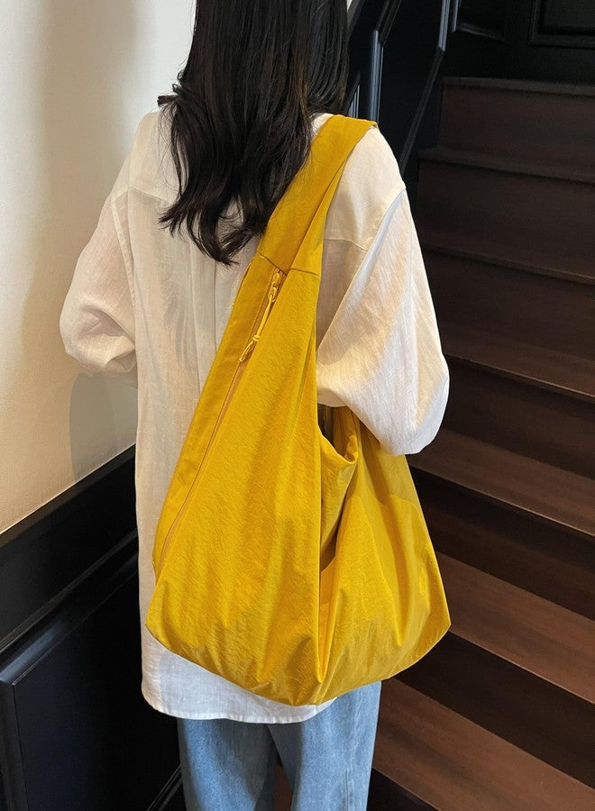 Avilego Women Solid Color Slouchy Tote Bag Large Capacity Shoulder Purse Versatile Underarm Bag Hobo Bag Travel Vacation - Image 3