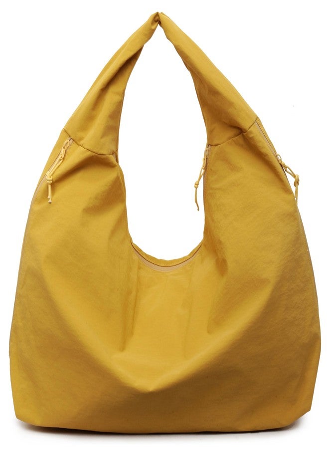 Avilego Women Solid Color Slouchy Tote Bag Large Capacity Shoulder Purse Versatile Underarm Bag Hobo Bag Travel Vacation - Image 1