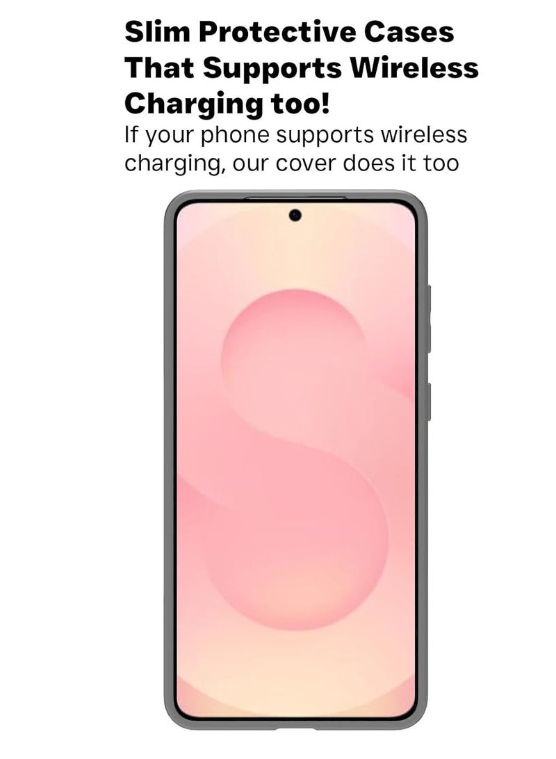 Wtech Samsung Galaxy S25 Edge 5G 2025 Hybrid TPU Silicone with Raised Armour Bumpers Slim Case Cover (MCAPSA) - Clear/Grey - Image 5