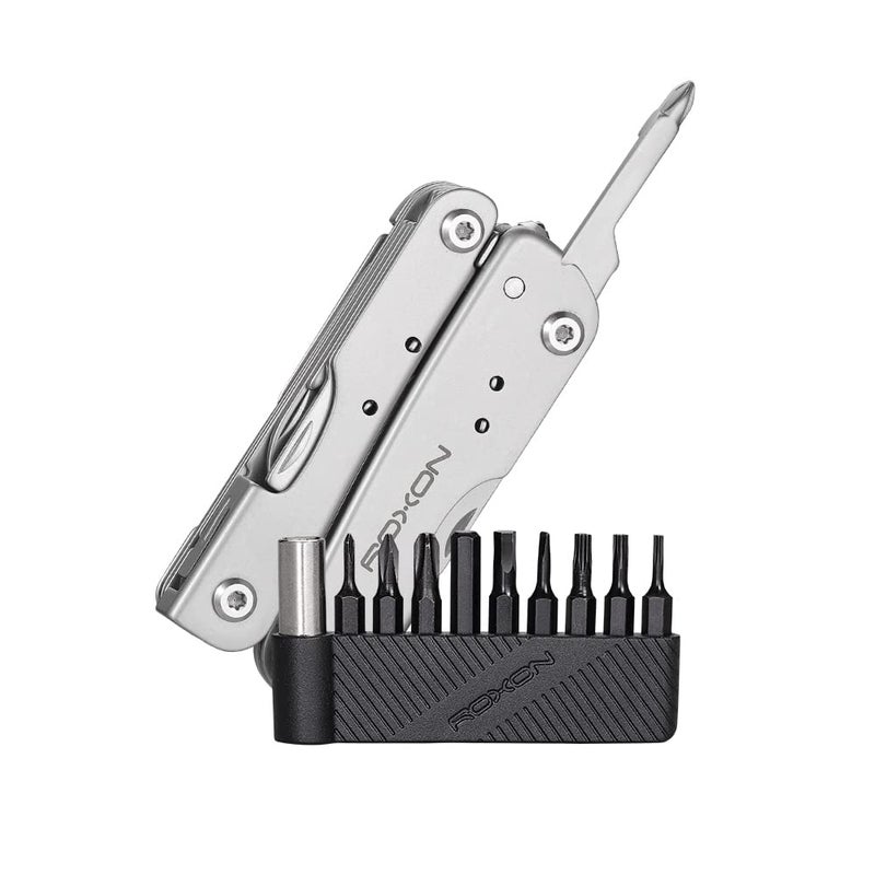 روكسون أداة متعددة الاستخدامات الصغيرة ROXON M2 14 في 1 خفيفة الوزن مع مقص قابل للطي عاصفة صغيرة مع مجموعة 9 قطع + حامل أداة متعددة - Image 3