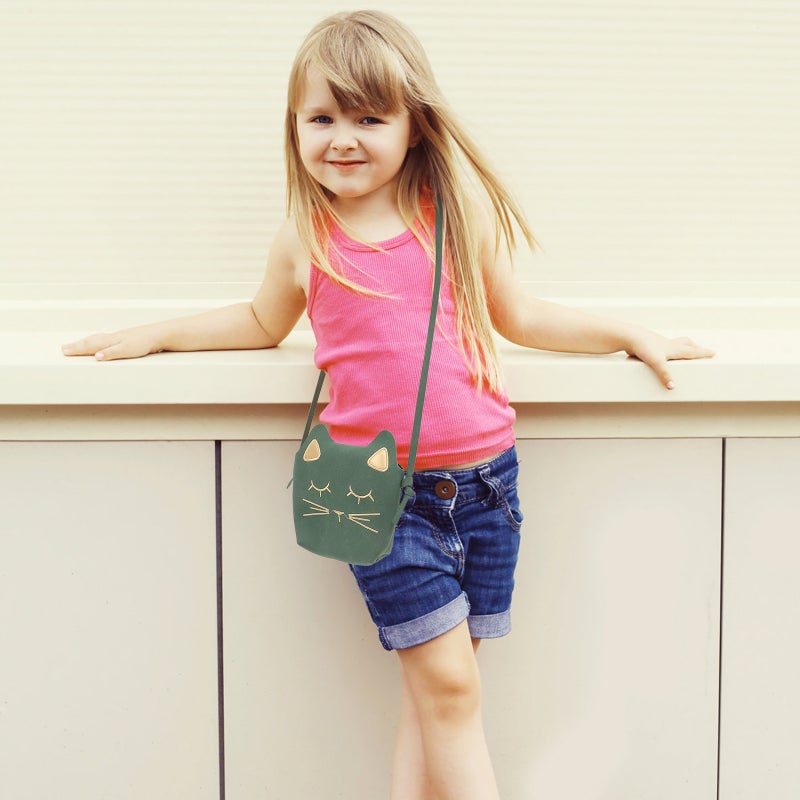 Crossbody Purse Shoulder Bag Toddler Crossbody Bag Cat Shape Storage Pouch - Image 4