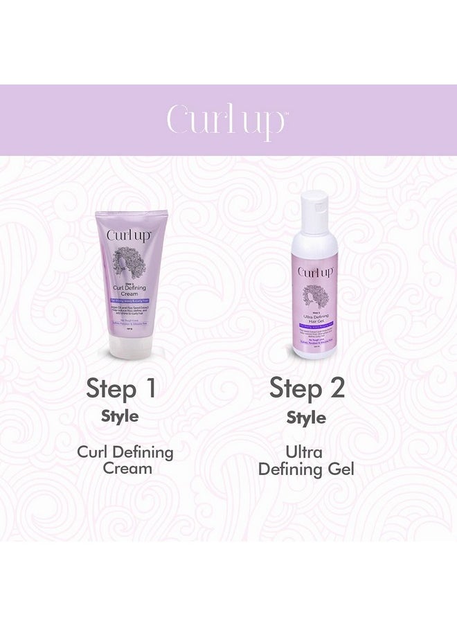 Curl Up - Curl up Curl Styling Combo With Curl Defining Cream & Ultra Defining Gel - For Dry Frizzy, Wavy & Curly Hair - Sulphate, Paraben & Silicone Free, Pack of 1 - Image 1