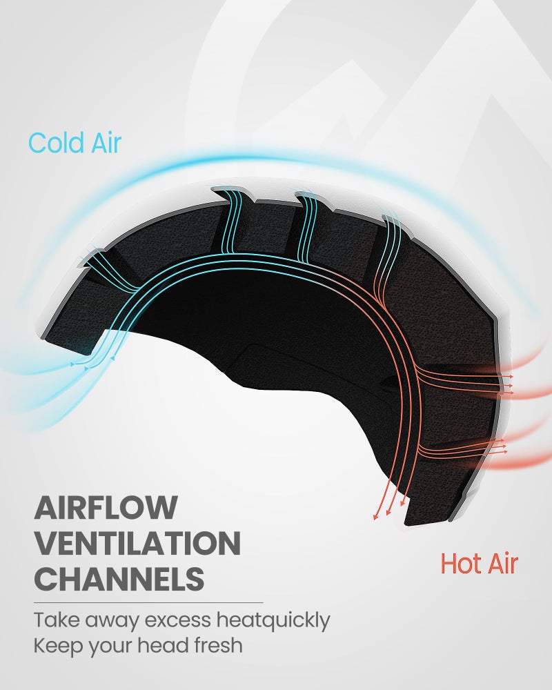 OutdoorMaster خوذة تزلج أوتدورماستر كيلفن - خوذة تزلج للرجال والنساء والشباب (أبيض، م) - Image 5