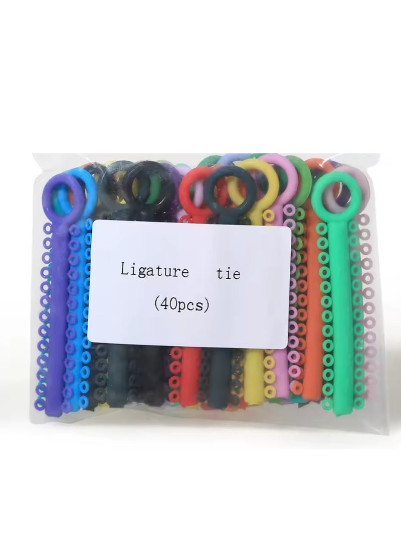 Colorful Orthodontic Elastics, Colored Dental Braces Elastics, Set of 40 Pieces of Colorful Orthodontic Elastics, Orthodontic Rubber Bands, Colored Braces Elastics, Colorful Dental Alignment Bands, - Image 5