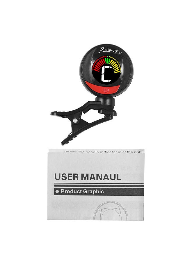 Rowin Rowin LT-21 Mini Clip Digital Tuner Dual Color Backlight LCD Clip On Tuner  - Image 4
