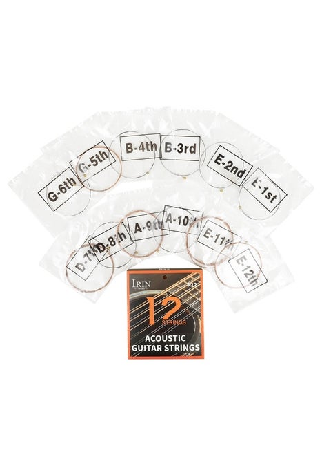 IRIN R12 12-String Acoustic Guitar Strings – Premium Quality for Folk Guitar