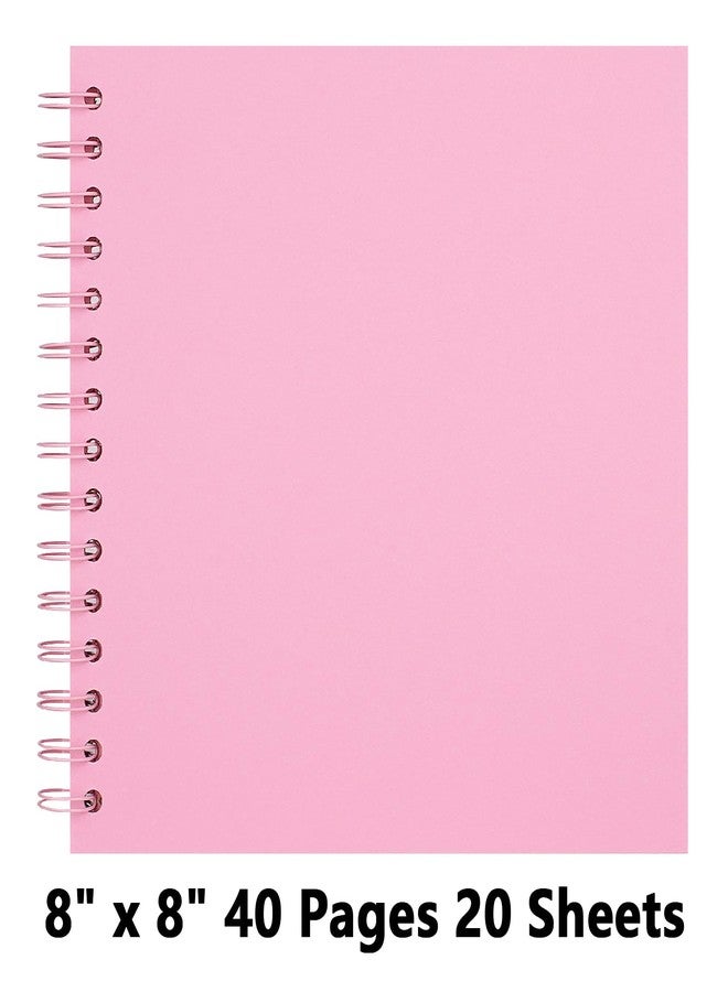 Remowith 8X8 Inch DIY Scrapbook Photo Album, Kraft Blank Paper Scrap Book 40 Pages Memory Book for Wedding Family, Pink - Image 5
