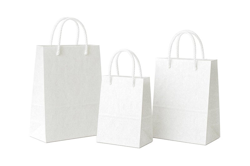 Golden Master Kraft Paper Bags 10 Pieces 32 * 32 * 14 With Handles For Shopping, Gifts And Small Business (White Craft) - Image 1
