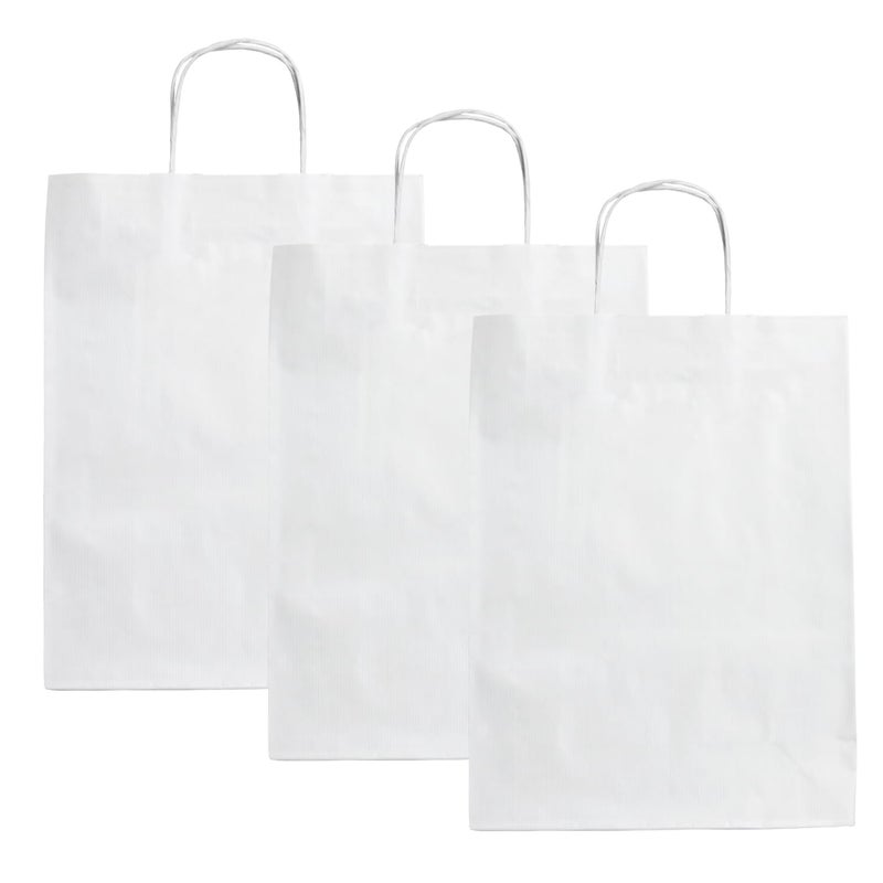 Golden Master Kraft Paper Bags 10 Pieces 32 * 32 * 14 With Handles For Shopping, Gifts And Small Business (White Craft) - Image 3
