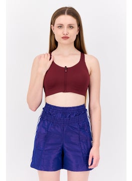 Adidas Women Sportswear Fit Lightly Padded Training Sports Bra, Maroon  - Image 1