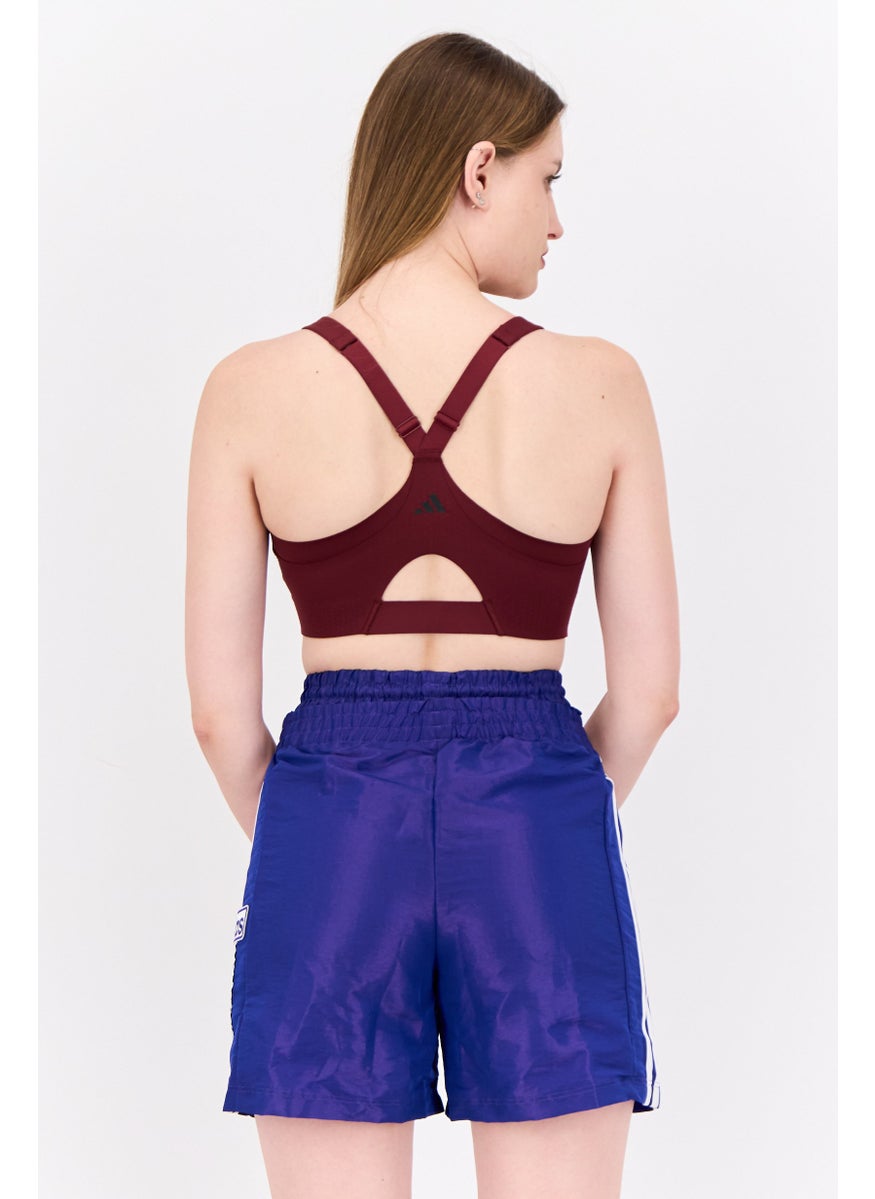 Women Sportswear Fit Lightly Padded Training Sports Bra, Maroon