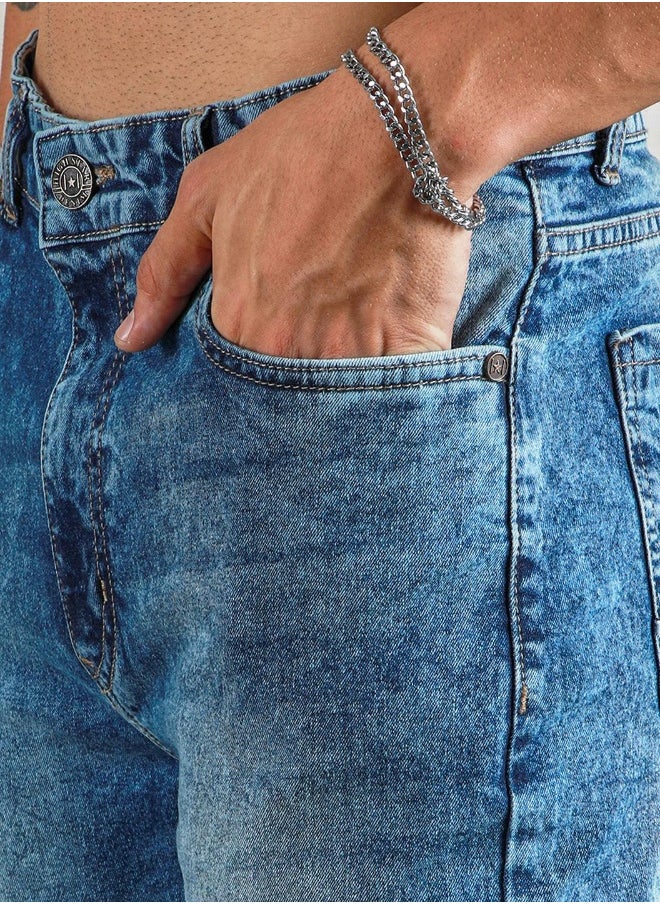 HIGH STAR Men’s Straight Tapered Indigo Jeans – Stylish and Easy  - Image 3