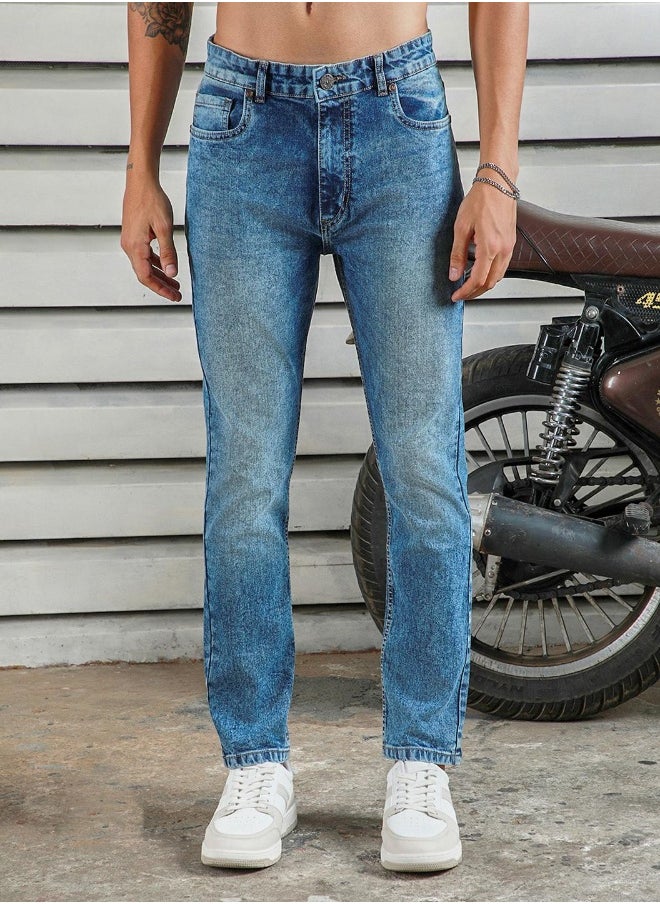 HIGH STAR Men’s Straight Tapered Indigo Jeans – Stylish and Easy  - Image 2