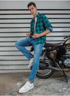 HIGH STAR Men’s Straight Tapered Indigo Jeans – Stylish and Easy  - Image 1