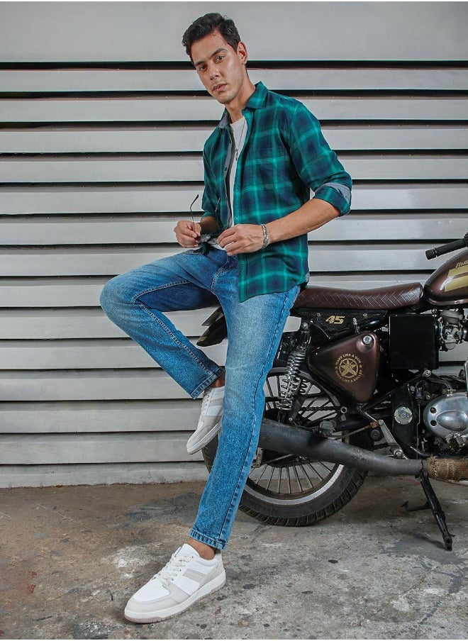 HIGH STAR Men’s Straight Tapered Indigo Jeans – Stylish and Easy  - Image 1
