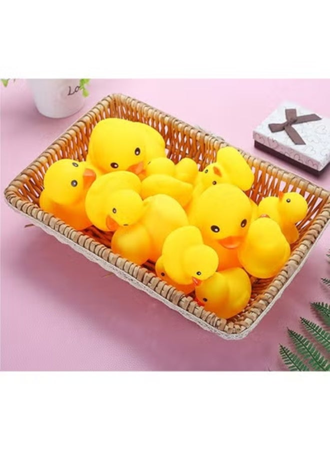 Bath Duck Toys, 9 Pcs Mini Bath Duck Toys, Yellow Rubber Ducks Float Ducks Baby Shower Toy for Toddlers Boys Girls Over 3 Months (2.17 Inches) - Image 2
