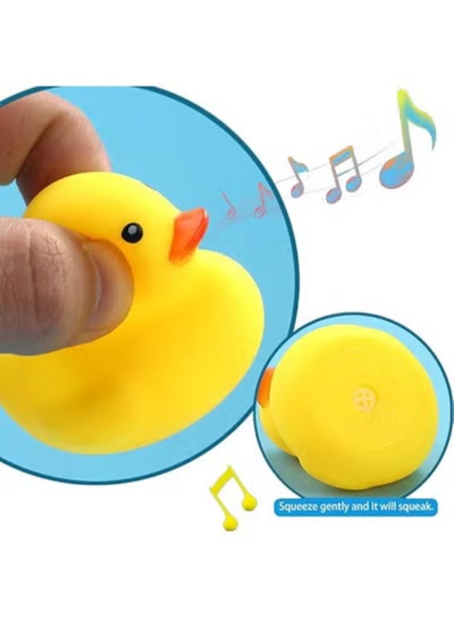 Bath Duck Toys, 9 Pcs Mini Bath Duck Toys, Yellow Rubber Ducks Float Ducks Baby Shower Toy for Toddlers Boys Girls Over 3 Months (2.17 Inches) - Image 3