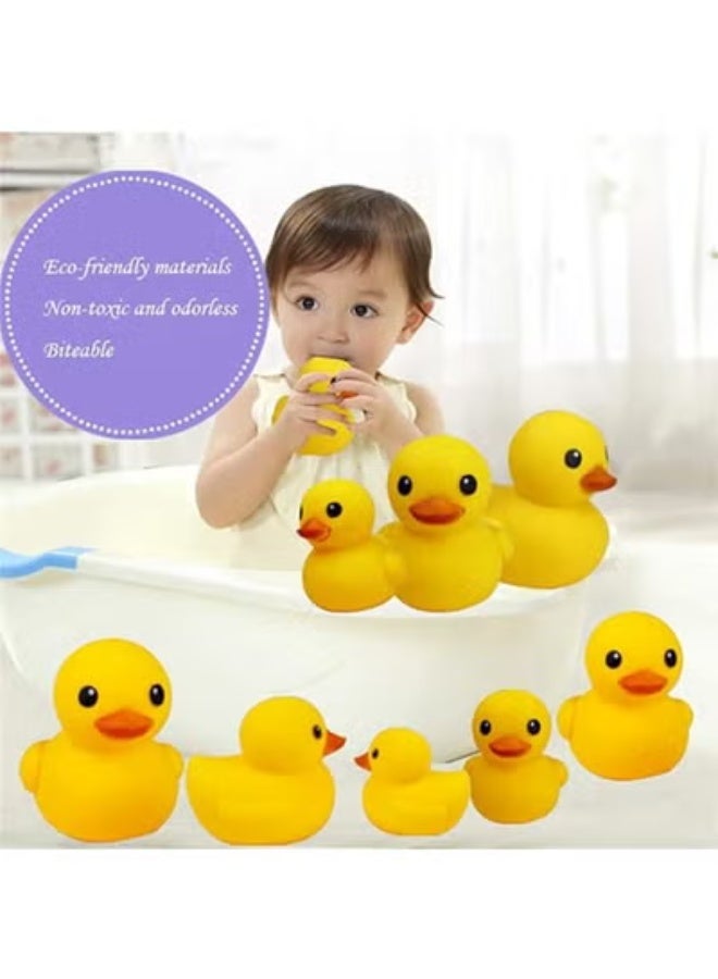 Bath Duck Toys, 9 Pcs Mini Bath Duck Toys, Yellow Rubber Ducks Float Ducks Baby Shower Toy for Toddlers Boys Girls Over 3 Months (2.17 Inches) - Image 5