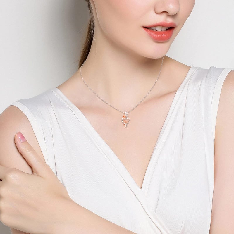 Desimtion Infinity Heart Necklace for Mom, Silver Rose Pendant with Adjustable Chain, Mothers Day Birthday Gift from Daughter, Son, Grandma - Image 2
