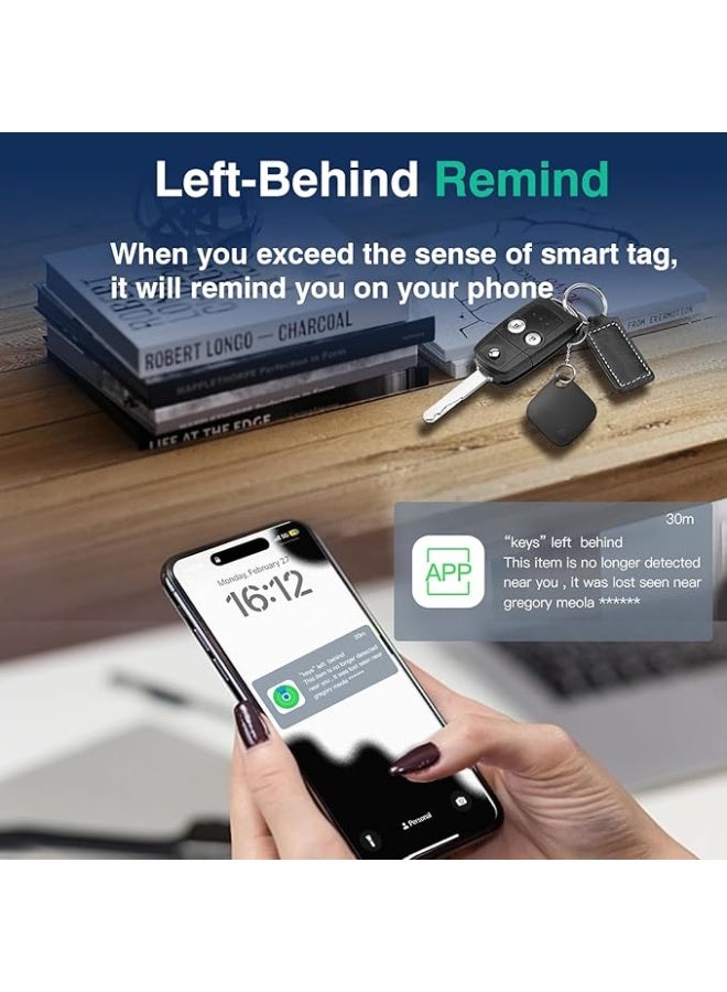 Klicktech Item Locator, Security SmartTag Works with Apple Find My (iOS only), iPhone Finder, Key Finder Compatible with iPhone iPad iWatch Mac, Bluetooth Tracker for Keys Wallets Belongings(1PCS-Black)，Not applicable to Android - Image 3