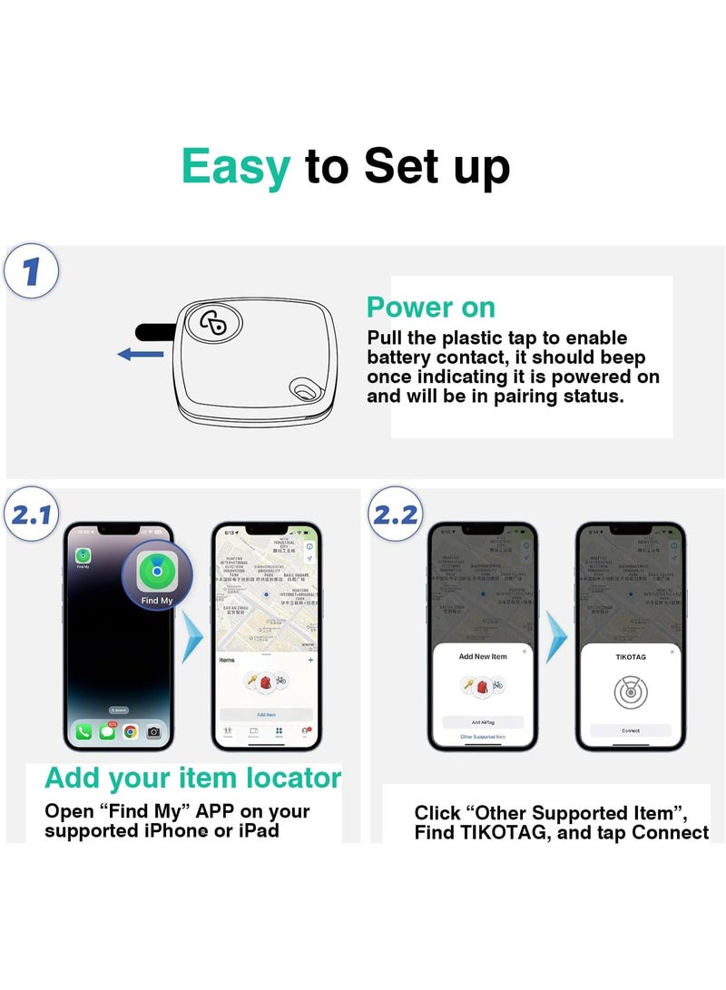 Klicktech Item Locator, Security SmartTag Works with Apple Find My (iOS only), iPhone Finder, Key Finder Compatible with iPhone iPad iWatch Mac, Bluetooth Tracker for Keys Wallets Belongings(1PCS-Black)，Not applicable to Android - Image 4
