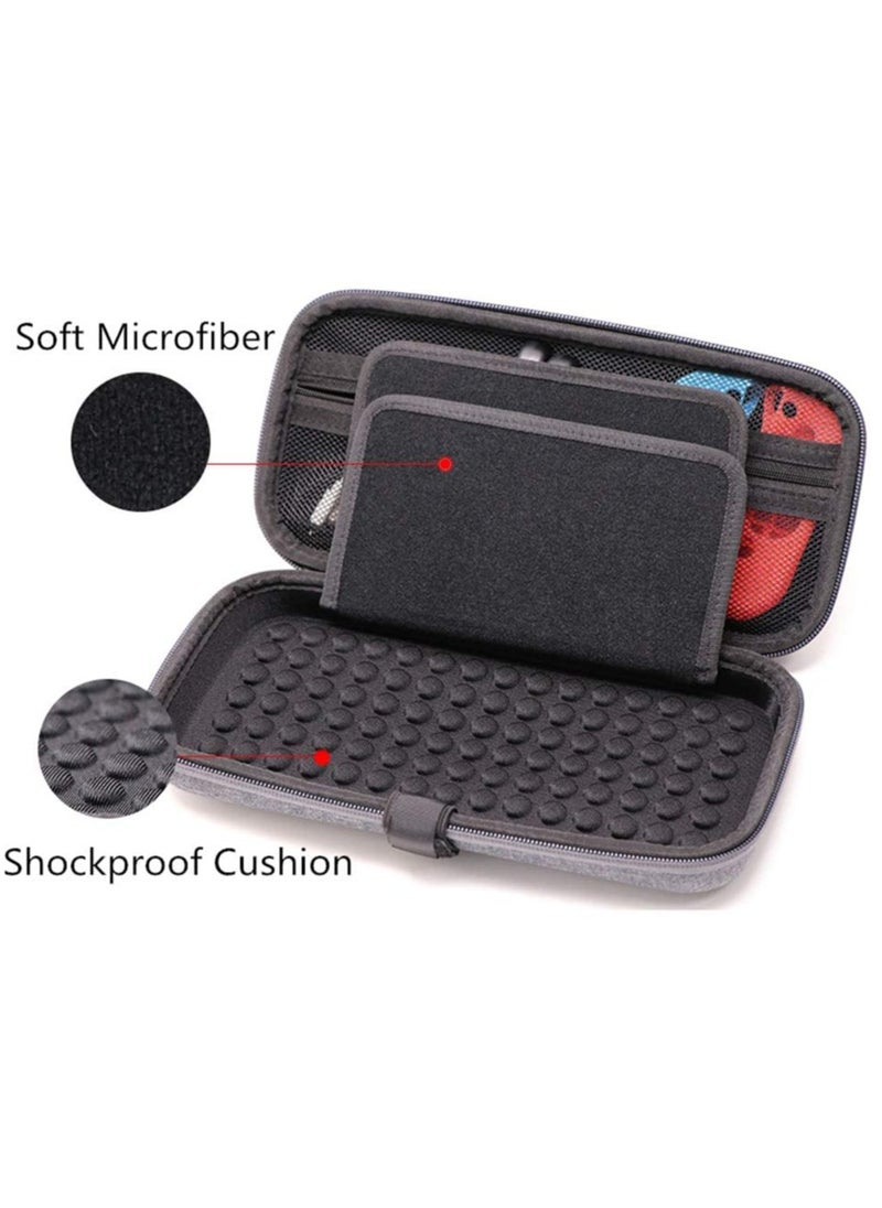 Generic Carrying Case Compatible with Nintendo Switch/Switch OLED/Switch Lite with 2 Pack Tempered Glass Screen Protectors, Waterproof Design with 10 Game Card Slots & Accessory Pocket for Travel  - Image 3