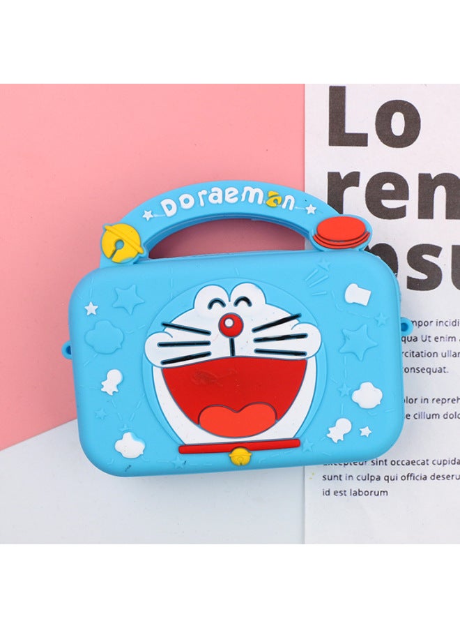 Cartoon Press-down Mini Crossbody Bag For Children Cute Candy-colored Hand-held Tote Key Bag Kawaii Mouse-killing Coin Purse-Color:Ding Dong Cat  - Image 1