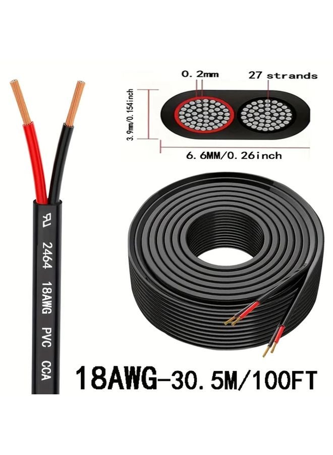 18AWG CCA Wire 110V 220V 1200 79 Inch For LED Strip Lights Car Speakers Electronics - Image 1