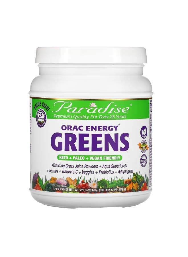 بارادايس هيربس ORAC Energy Greens 25.6 oz 728 g - Image 1