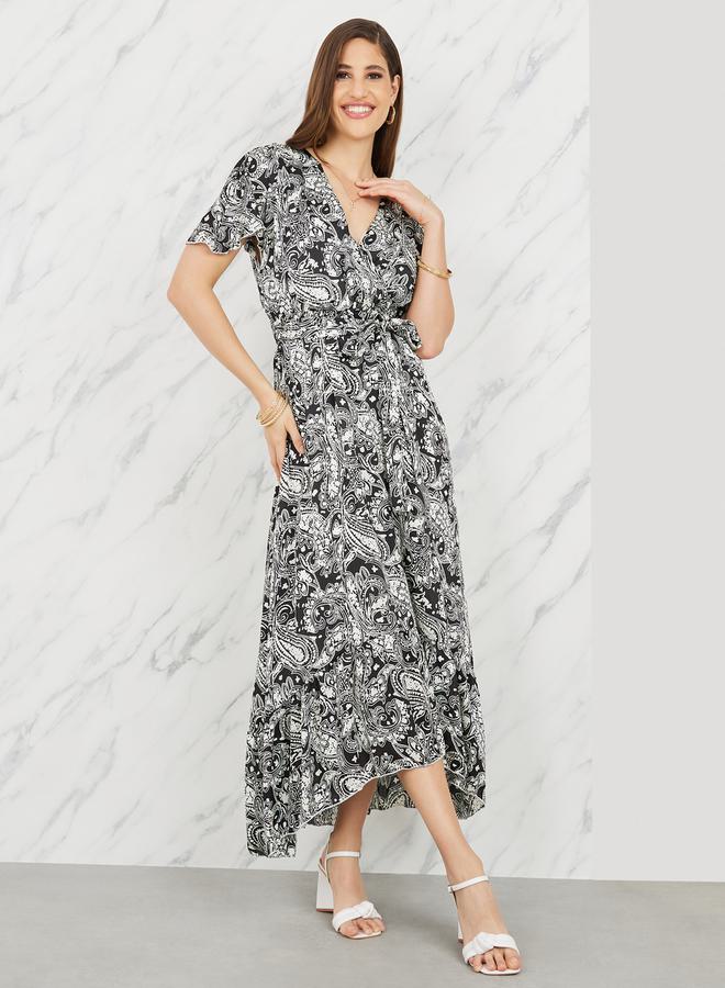 Styli Paisley Print Midi Dress  - Image 1