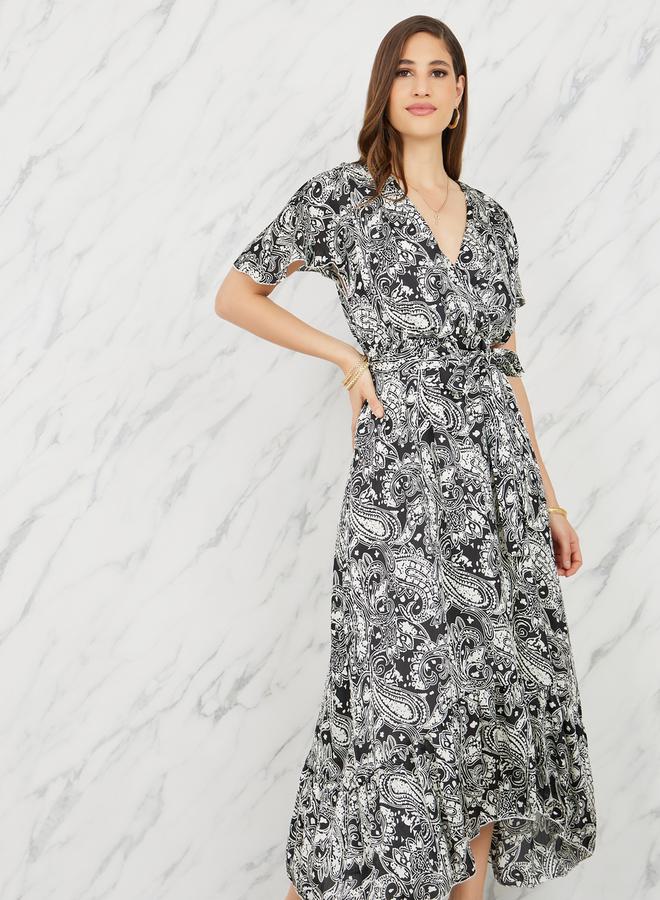 Styli Paisley Print Midi Dress  - Image 2