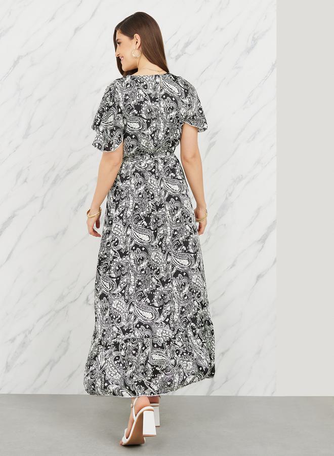 Styli Paisley Print Midi Dress  - Image 4