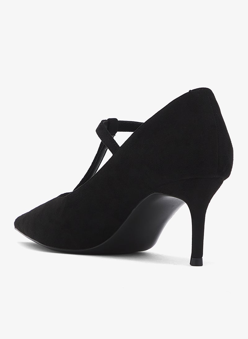ELLA Classic Mid Heel Pumps With Buckle Strap - Image 3