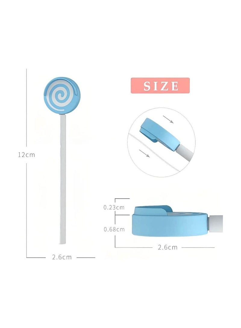 Baby Tongue Cleaner,2Pcs Kids Tongue Scraper Cleaner Set, Lollipop Shape Soft Silicone Tongue Brush with Cover, Infant Oral Cleaning Stick, Baby Oral Cleaner, Reduce Bad Breath