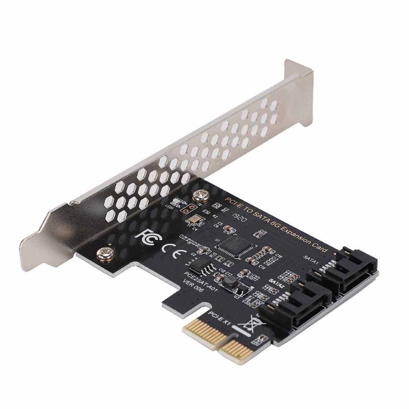 SATA 3.0 Adapter 2 Port 6Gbps Full Speed Transmission - Plug And Play Hot Plugging PCI-E Card For Small Or Large Chassis - Image 1