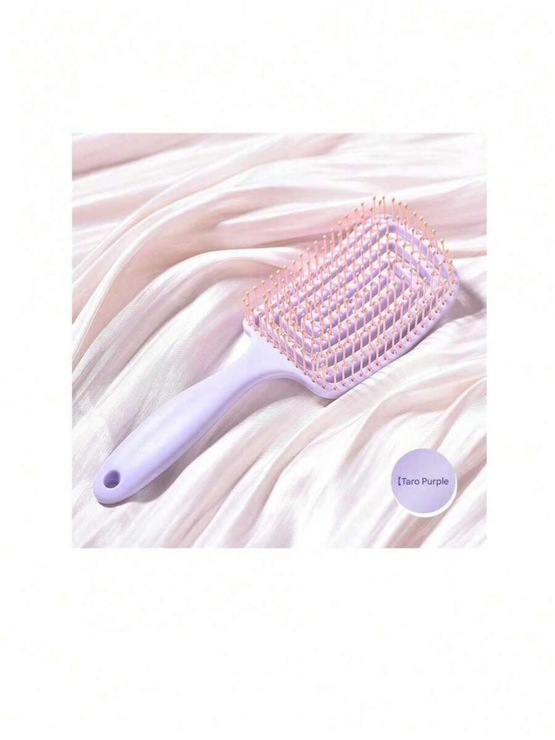 2-Piece Rib Comb Set, High-Volume Crown Hair Styling Tool for Women, Curved Hollow Hairbrush for Long Hair Massage - 2-Piece  Set - Image 4