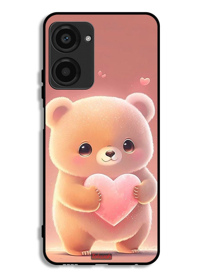 Tolwak Realme 10 Pro Protective Case Cover Cute Little Panda Holding Heart - Image 1