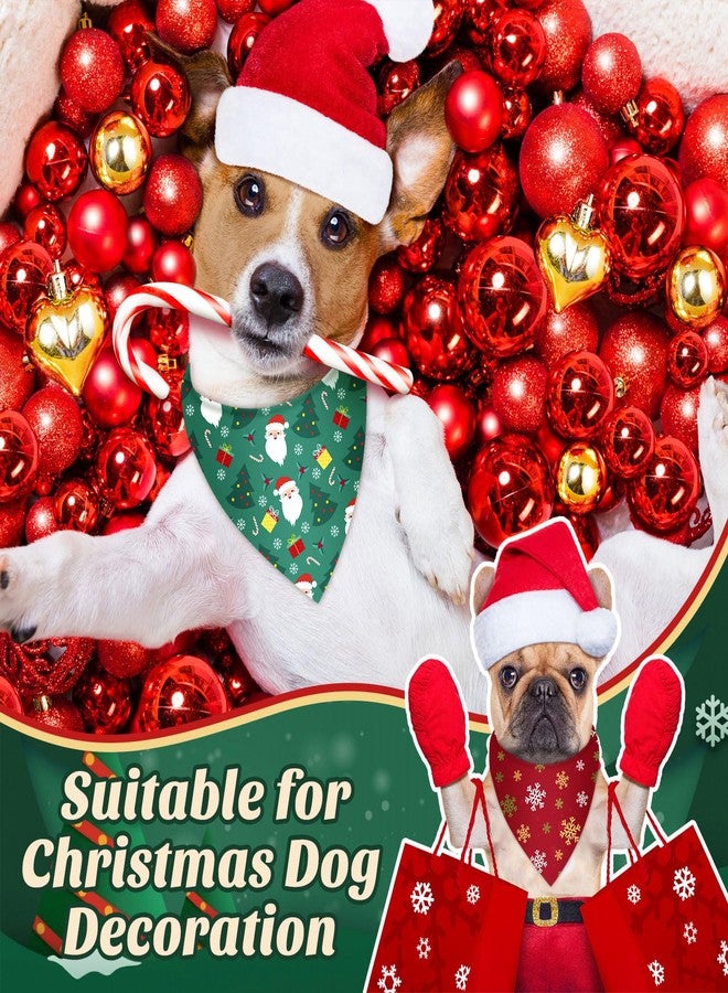 Jeere 100 Pcs Christmas Dog Bandanas Bulk Xmas Red and Green Bandanas for Dogs Triangle Kerchief Bibs Scarf Set for Pet Christmas Costume Photo Props Accessories Pet Shops Groomers Owners, 25 Styles - Image 4