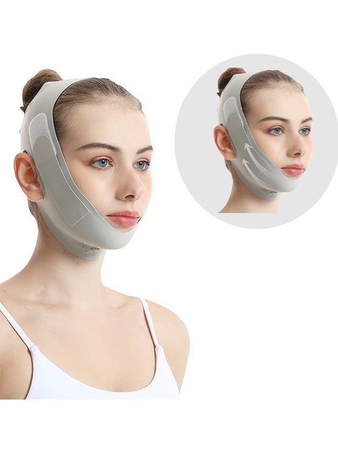 Reusable Facial Lifting Belt, V Line Lifting Mask with Chin Strap for Sleeping, Jaw Exerciser V-Shaped Double Chin Reducer, Jawline Shaper with Adjustable Straps - Image 1