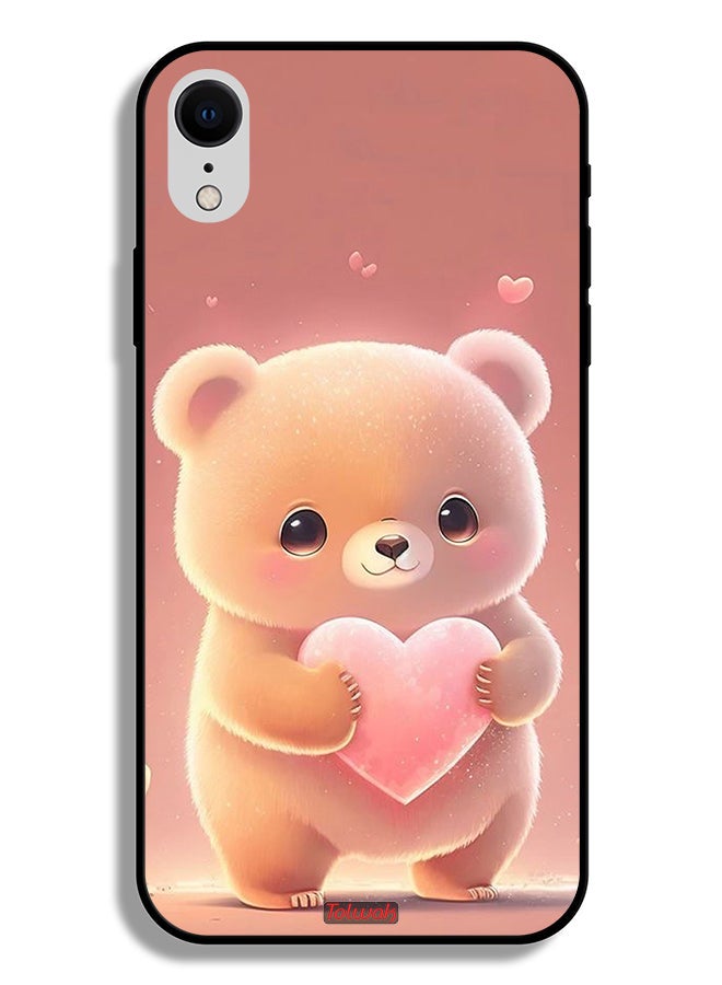 Tolwak Apple iPhone XR Protective Case Cute Little Panda Holding Heart - Image 2