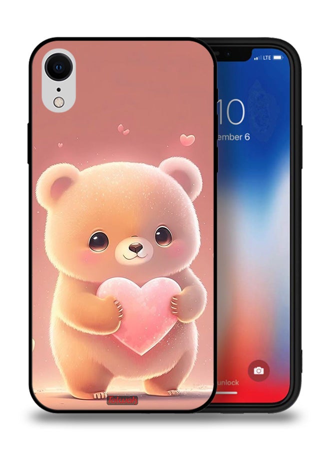 Tolwak Apple iPhone XR Protective Case Cute Little Panda Holding Heart - Image 1
